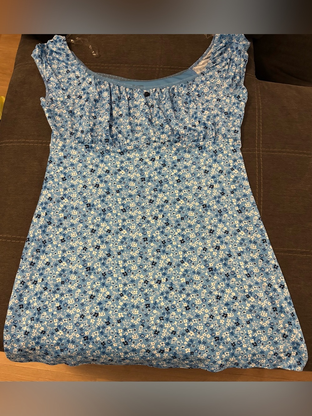 No Boundaries Blue Floral Casual Girls' Dress